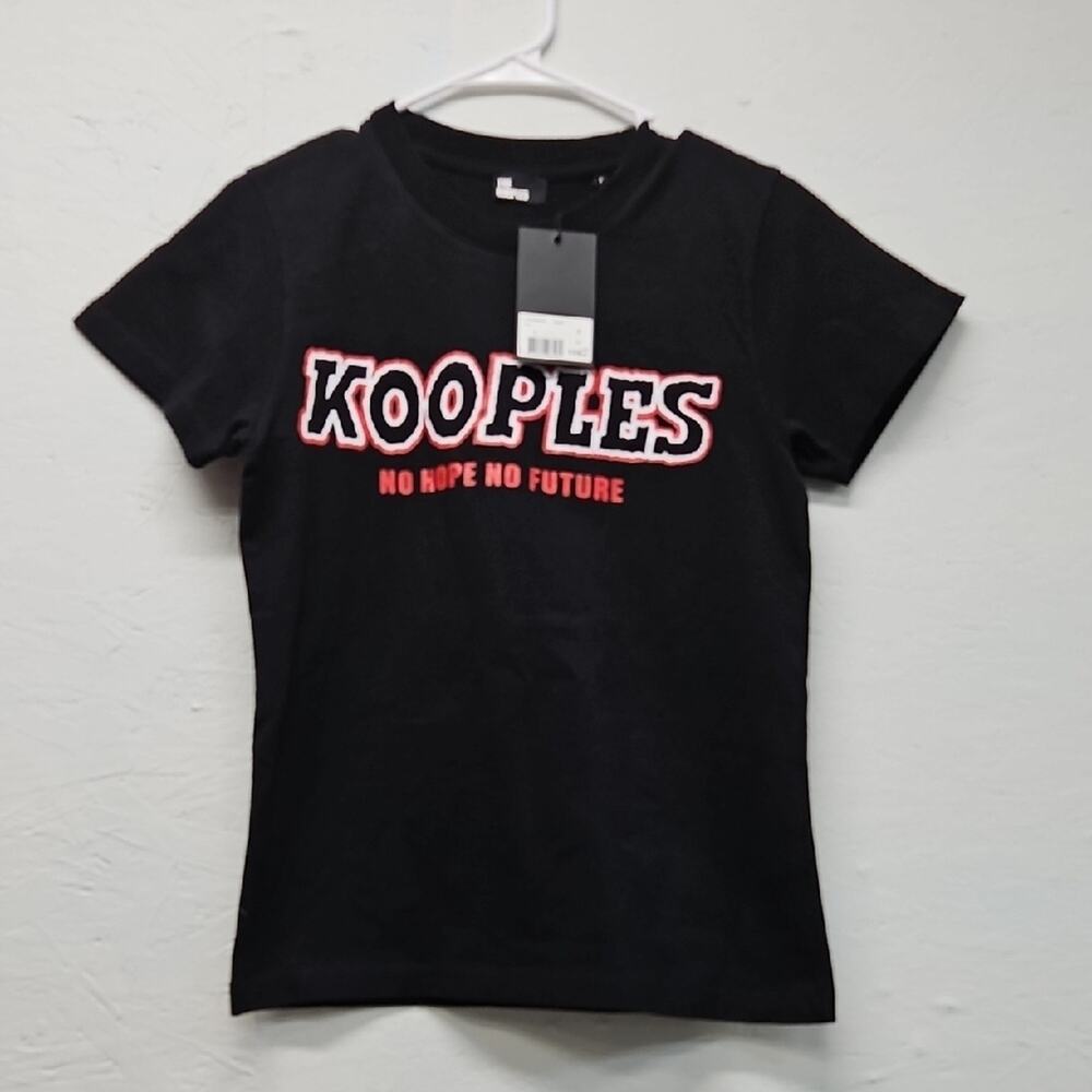 NWT Women's The Kooples "No Hope No Future" Black T-Shirt. Size Zero. New.